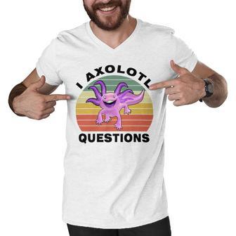 I Axlotl Questions Cute Axlotl V2 Men V-Neck Tshirt | Favorety AU