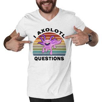 I Axlotl Questions Cute Axlotl V3 Men V-Neck Tshirt | Favorety