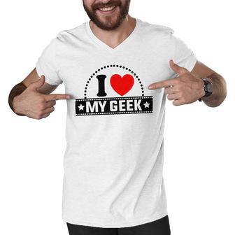 I Love Some Bunny With Autism V2 Men V-Neck Tshirt | Favorety DE