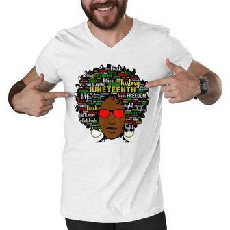 Juneteenth Black Woman Tshirt Men V-Neck Tshirt - Monsterry AU