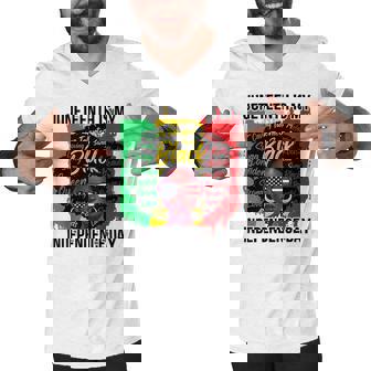 Juneteenth Is My Independence Day Black History 4Th Of July T-Shirt Men V-Neck Tshirt | Seseable UK