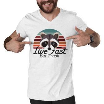 Live Fast Eat Trash 790 Shirt Men V-Neck Tshirt | Favorety UK