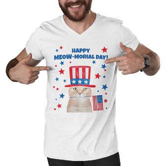 Memorial Day Cat Meowmorial Day Men V-Neck Tshirt | Favorety