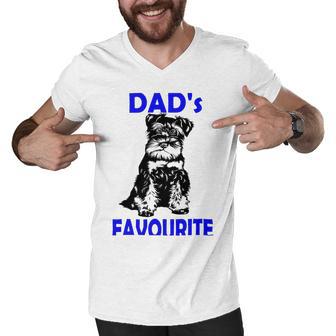 Miniature Schnauzer At Home Dads Favourite Multi Tasking Dog Men V-Neck Tshirt | Favorety DE