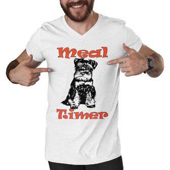 Miniature Schnauzer At Home Meal Timer Multi Tasking Dog Men V-Neck Tshirt | Favorety CA