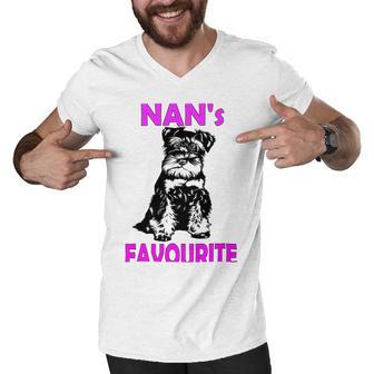 Miniature Schnauzer At Home Nans Favourite Multi Tasking Dog Men V-Neck Tshirt | Favorety DE