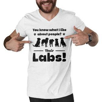 Official Professional Labrador Groomer Men V-Neck Tshirt | Favorety