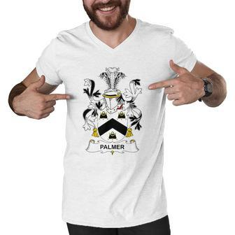 Palmer Coat Of Arms - Family Crest Men V-Neck Tshirt | Mazezy