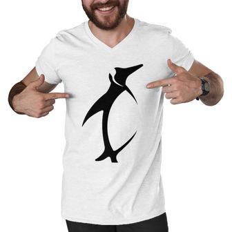 Penguin Icon Men V-Neck Tshirt | Favorety