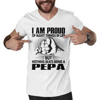 Pepa Grandpa Gift Nothing Beats Being A Pepa Men V-Neck Tshirt - Seseable
