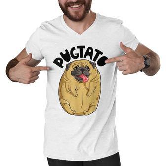 Pugtato Pug Potato Dog Lovers Costume Funny Meme Gifts Men V-Neck Tshirt | Favorety