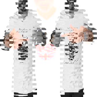 Queens Jubilee Celebration 1985-2022 Planium Jubilee Men V-Neck Tshirt | Mazezy