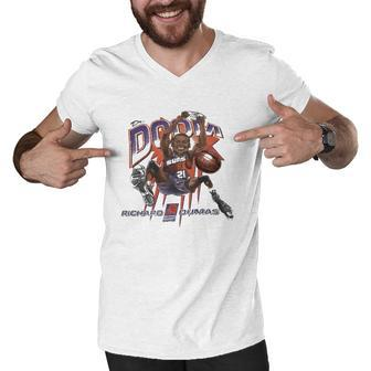 Richard Dumas Dr Doom Retro Phoenix Basketball Men V-Neck Tshirt | Mazezy