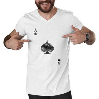 Spades Starry Ace Halloween Men V-Neck Tshirt | Mazezy