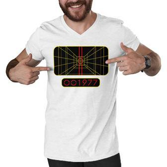Stay On Target 1977 Targeting Computer Men V-Neck Tshirt - Monsterry