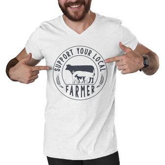 Support Your Local Farmer Men V-Neck Tshirt | Favorety AU