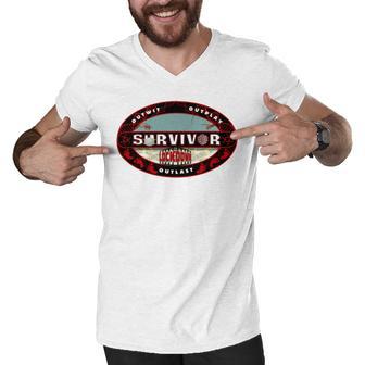 Survivor Men V-Neck Tshirt | Favorety