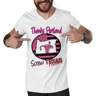 Thanks Portland Screw Texas Mind Your Own Uterus Men V-Neck Tshirt | Favorety UK