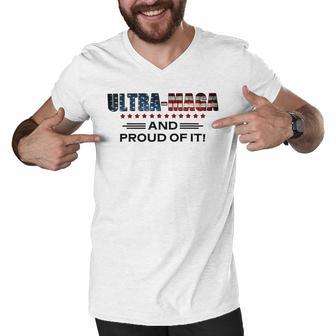 Ultra Maga And Proud Of It Antibiden Men V-Neck Tshirt | Favorety CA