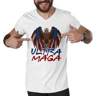 Ultra Maga Eagle Make America Great Again Proud Of Ultra Maga Men V-Neck Tshirt - Monsterry