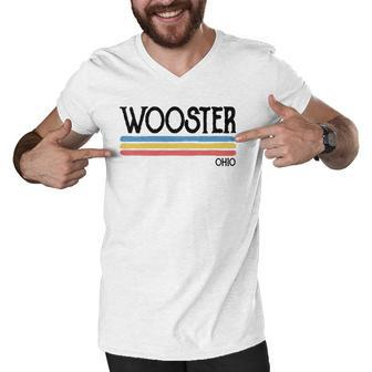 Vintage Wooster Ohio Oh Souvenir Gift Men V-Neck Tshirt | Mazezy