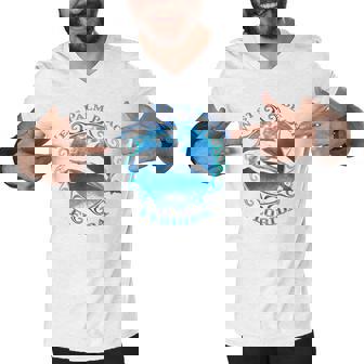 West Palm Beach Florida Vacation Souvenir Dolphin Men V-Neck Tshirt | Mazezy