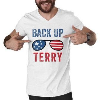 Womens Back Up Terry Put It In Reverse Fireworks Funny 4Th Of July V-Neck Men V-Neck Tshirt | Mazezy