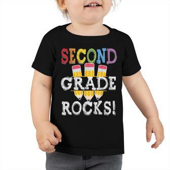 2Nd Grade Rocks Back To School Student Kid Teacher Team Toddler Tshirt - Seseable