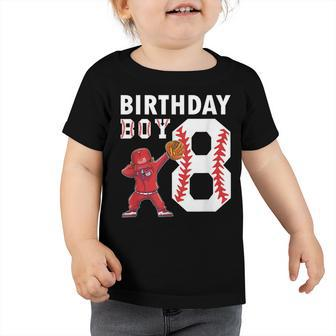 8 Years Old Boy Baseball Player 8Th Birthday Kids Toddler Tshirt - Seseable