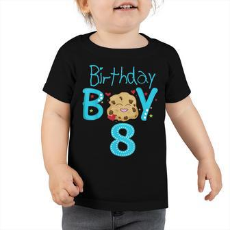 8Th Birthday Party Gift 8 Year Old Son Boy Eight Birthday Toddler Tshirt - Seseable