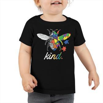 Bee Bee Bee Kind Beautiful Autism Awareness Gift Puzzl Toddler Tshirt - Monsterry
