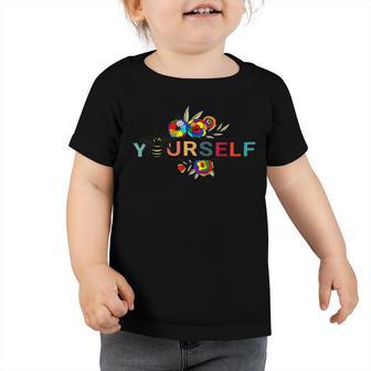 Bee Bee Bee Yourself Gay Pride Lgbtq Funny Rainbow Bee V7 Toddler Tshirt - Monsterry UK