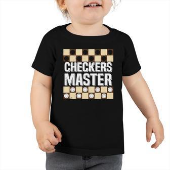Checkers Master Player Board Game Checkers Toddler Tshirt | Mazezy