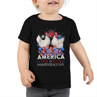 Chicken Chicken Chicken America 4Th Of July Independence Day Usa Fireworks V2 Toddler Tshirt - Monsterry