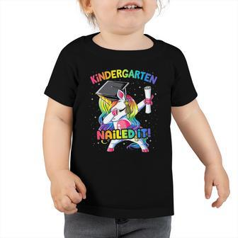 Dabbing Kindergarten Unicorn Graduation Class 2022 Nailed It Toddler Tshirt | Mazezy DE