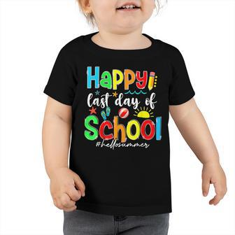 Funny Happy Last Day Of School Hello Summer Teacher Student Toddler Tshirt | Mazezy AU
