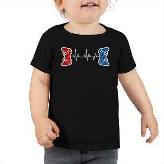 Gaming Heartbeat Clothing Gamer Life Toddler Tshirt | Mazezy