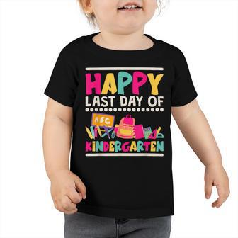 Happy Last Day Of Kindergarten Kindergarten Graduate Kids Toddler Tshirt - Seseable