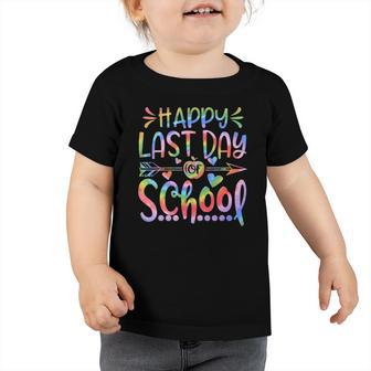 Happy Last Day Of School Tie Dye Students And Teachers Gift Toddler Tshirt | Mazezy DE