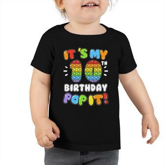 Its My 10Th Birthday Boy Girl Pop It 10 Years Old Birthday Toddler Tshirt | Mazezy