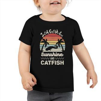 Just A Girl Who Loves Sunshine And Catfish Gift Toddler Tshirt | Mazezy