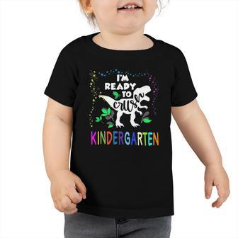 Kids Dinosaur Lover Im Ready To Crush Kindergarten Toddler Tshirt | Mazezy UK