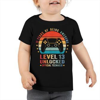 Level 13 Unlocked Official Nager 13Th Birthday Gamer V3 Toddler Tshirt - Seseable