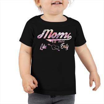 Mom Est 2022 Luke Emily Rainbow Toddler Tshirt | Favorety UK