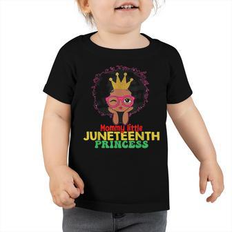 Mommy Little Junenth Princess Celebrate 19Th Black Girl  Toddler Tshirt