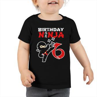Ninja Party Favors Birthday Party - 6 Years Old Boy Ninja Toddler Tshirt | Mazezy