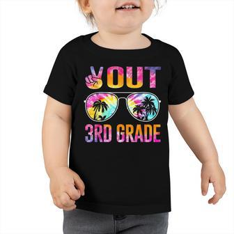 Peace Out 3Rd Grade Tie Dye Graduation Last Day Of School  Toddler Tshirt