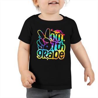 Peace Out 7Th Grade Graduation Last Day Of School Tie Dye Toddler Tshirt | Mazezy UK