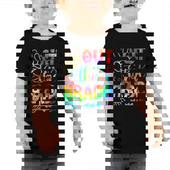 Peace Out Third Grade Happy Last Day Of School Tie Dye Toddler Tshirt | Mazezy
