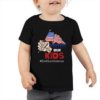 Protect Kids Not Guns End Gun Violence Pray For Texas Uvalde Toddler Tshirt | Mazezy